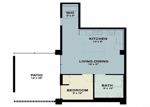 the floor plan of a small house with a loft